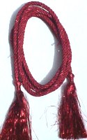 Christmas Red Metallic Garland 9' L